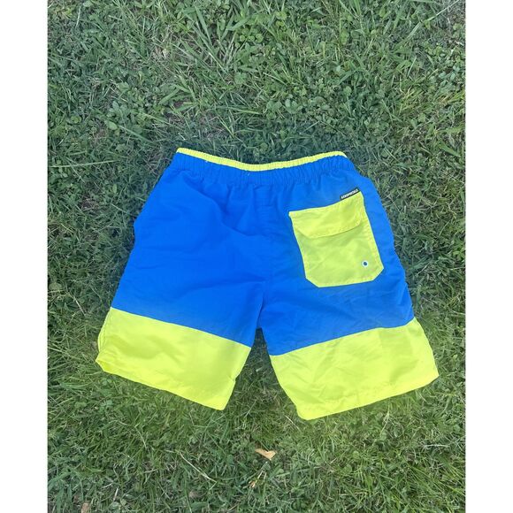 Aeropostale Men’s Swim Trunks Small Blue Yellow Board Shorts AERO NY - Picture 7 of 8